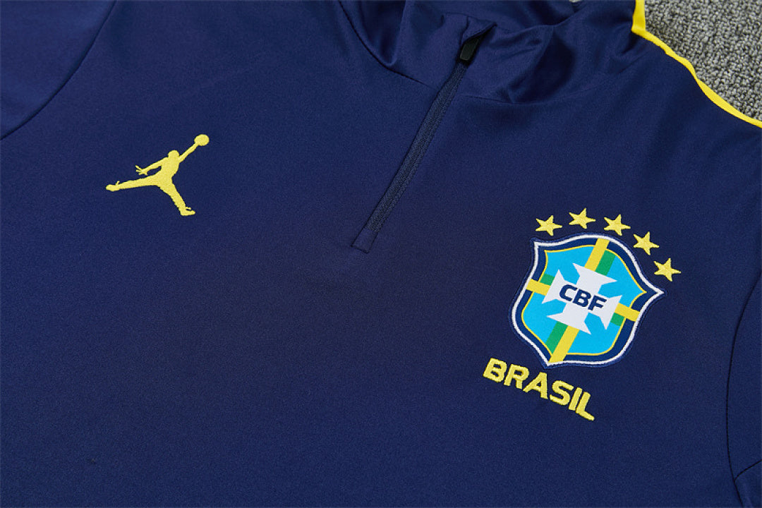 Tuta Brasile Blu Scuro 2026 Uomo | Tuta da Calcio - CalcioVivo