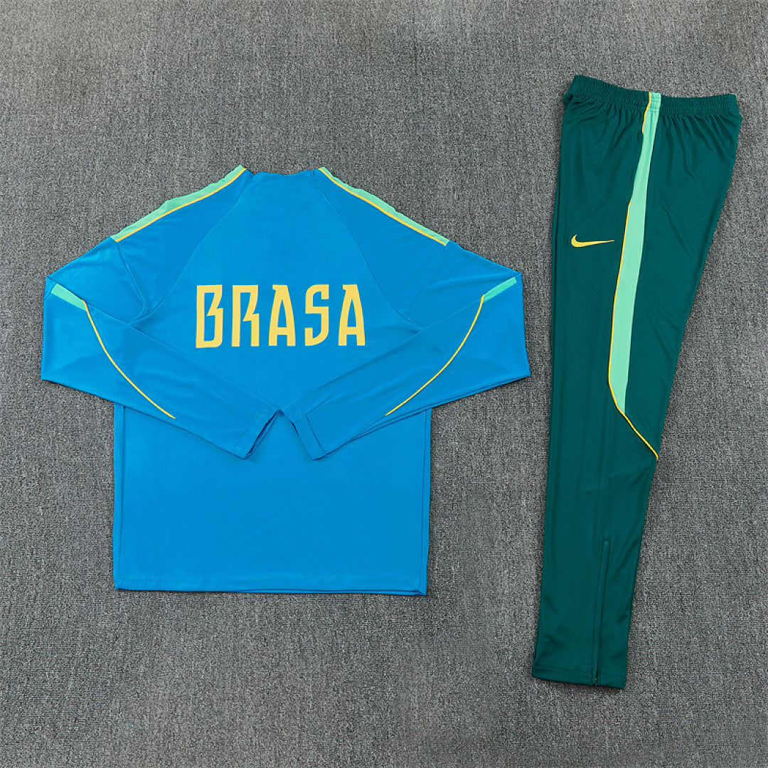 Tuta Brasile Blu/Verde Scuro 2026 Uomo | Tuta da Calcio - CalcioVivo