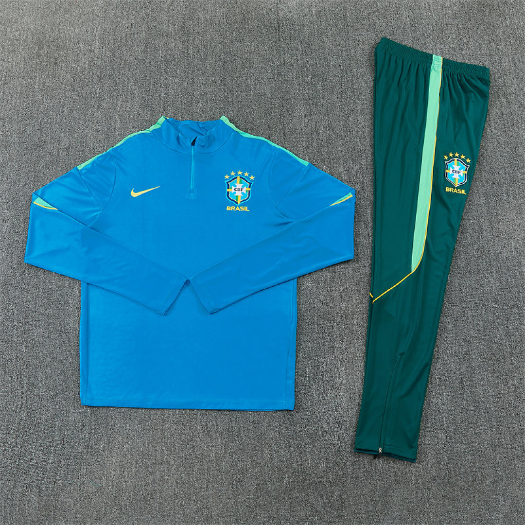 Tuta Brasile Blu/Verde Scuro 2026 Uomo | Tuta da Calcio - CalcioVivo