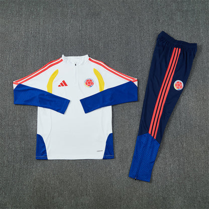 Tuta Colombia Bianco/Blu Half-Zip 2026 Uomo | Tuta da Calcio - CalcioVivo