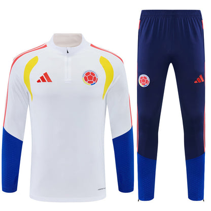 Tuta Colombia Bianco/Blu Half-Zip 2026 Uomo | Tuta da Calcio - CalcioVivo