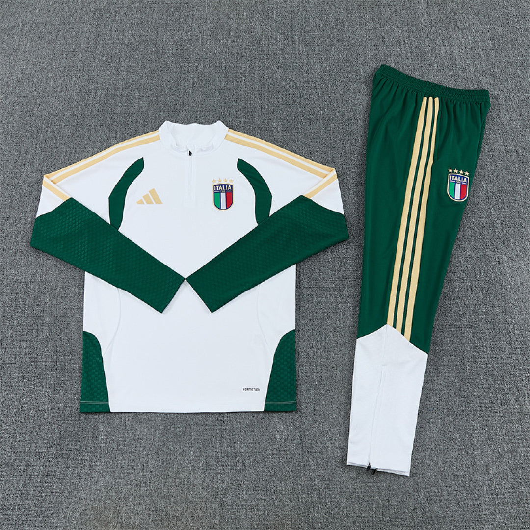 Tracksuit Italy White/Green 2026 - CalcioVivo