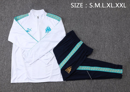 Tracksuit Olympique Marseille White/Blue 25/26 - CalcioVivo