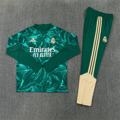 Tuta Real Madrid Verde Half-Zip 26/27 Uomo | Tuta da Calcio - CalcioVivo