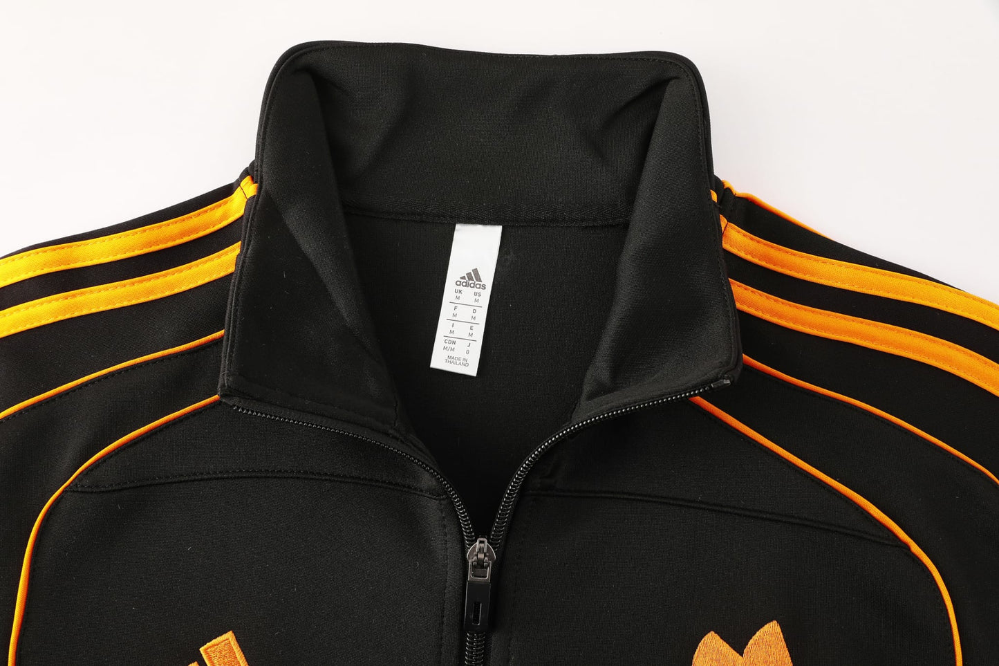 Roma Black Tracksuit Full-Zip 25/26 - CalcioVivo