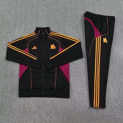 Roma Black Tracksuit Full-Zip 25/26 - CalcioVivo