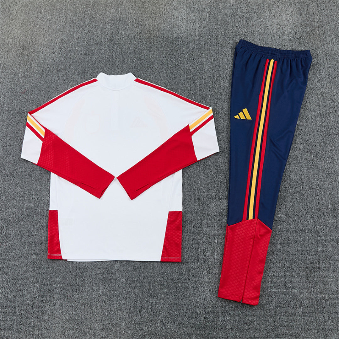 Tuta Spagna Bianco/Blu Half-Zip 2026 Uomo | Tuta da Calcio - CalcioVivo