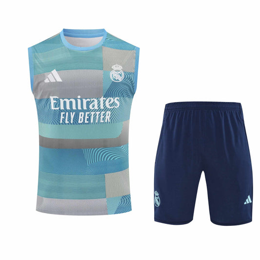 Kit Tank Top + Shorts Real Madrid Training Blue 25/26