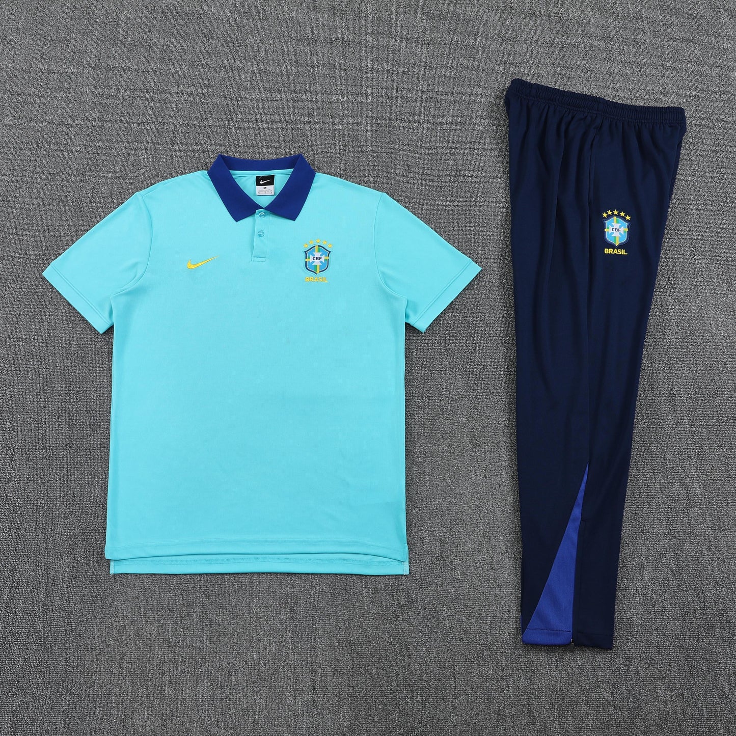Kit Polo + Pants Brazil White/Dark Blue 25/26