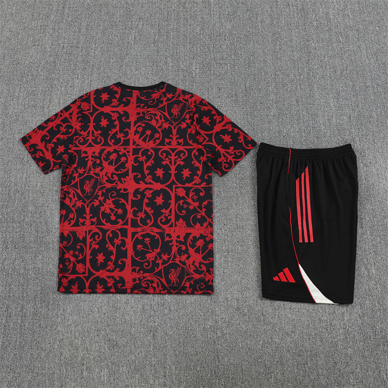 Kit Shirt + Shorts Liverpool Black/Red 25/26