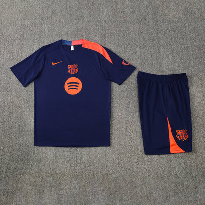 Kit Shirt + Shorts Barcelona Dark Blue/Orange 25/26