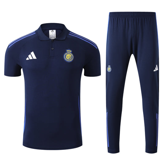 Al-Nassr Dark Blue Polo + Pants Kit 25/26