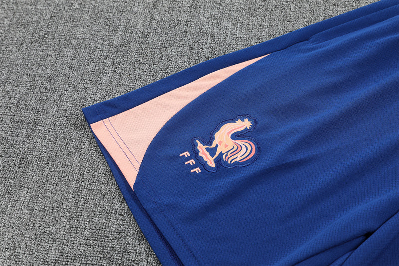 Kit Shirt + Shorts France Pink/Blue Training 25/26