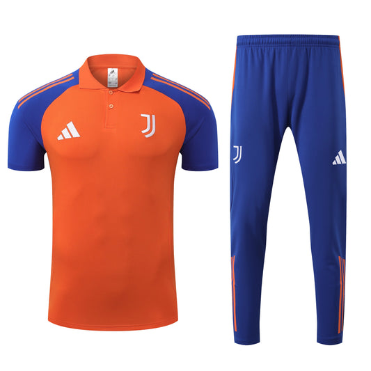 Kit Polo + Pants Juventus Orange/Blue 25/26