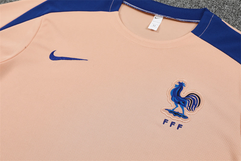 Kit Shirt + Shorts France Pink/Blue Training 25/26