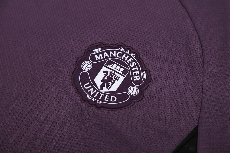 Kit Shirt + Shorts Manchester United Dark Magenta/Black Training 25/26
