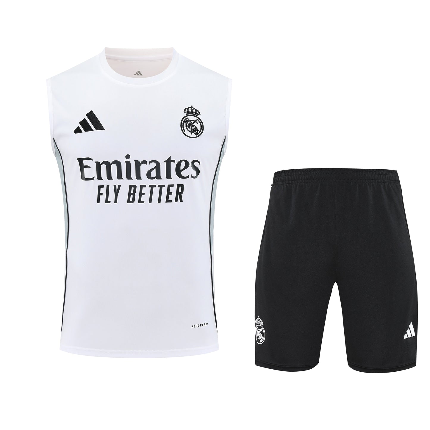 Kit Tank Top + Shorts Real Madrid Training White 25/26