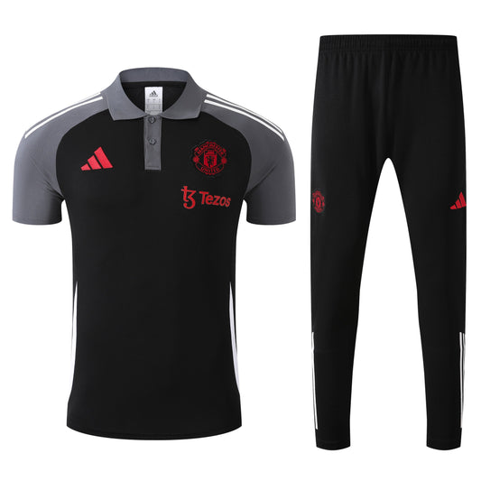 Kit Polo + Pants Manchester United Black 25/26
