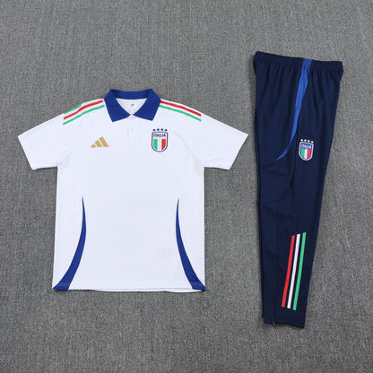 Kit Polo + Pants Italy White/Blue 25/26