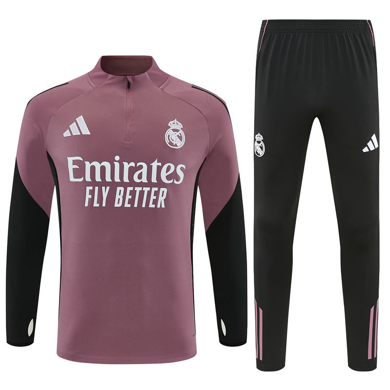 Tracksuit Real Madrid Marsala/Black 25/26 - CalcioVivo