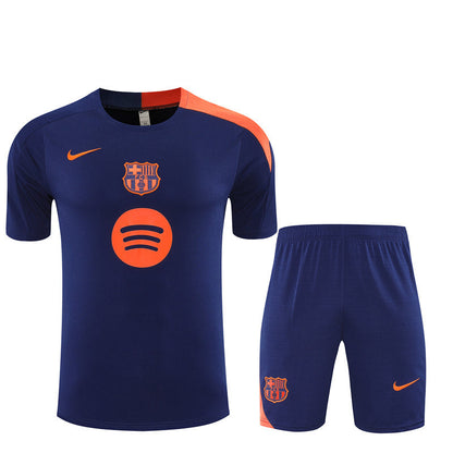 Kit Shirt + Shorts Barcelona Dark Blue/Orange 25/26