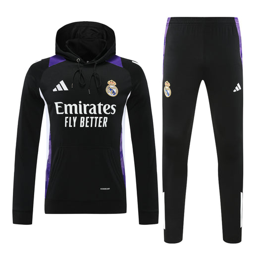 Real Madrid Hoodie Black 24/25