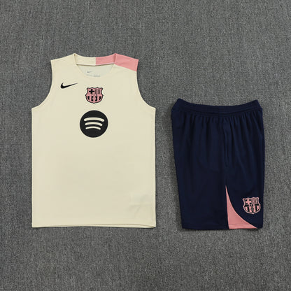 Kit Tank Top + Shorts Barcelona Cream/Dark Blue 25/26