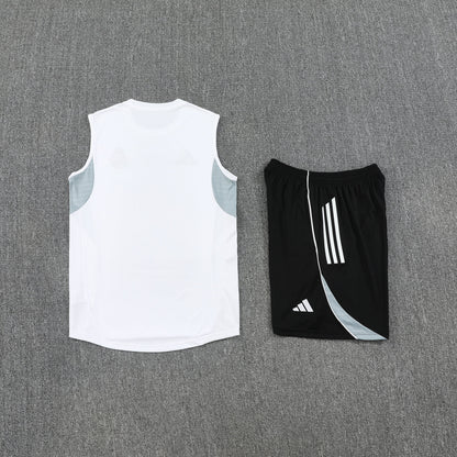Kit Tank Top + Shorts Real Madrid Training White 25/26