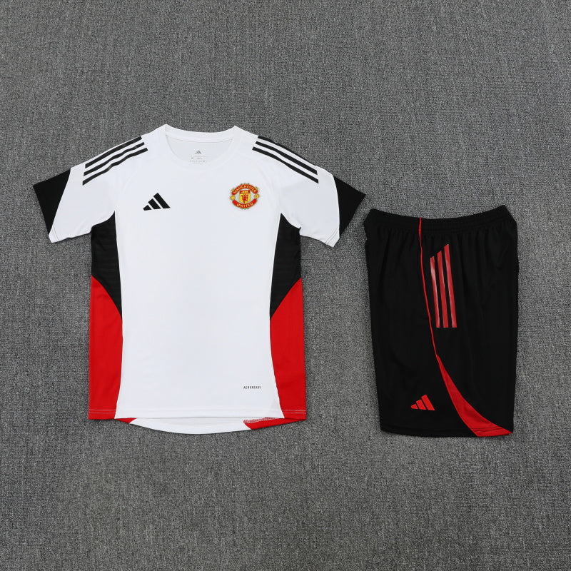 Kit Shirt + Shorts Manchester United Training White/Black 25/26