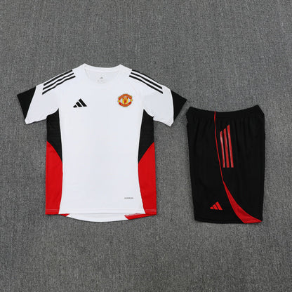 Kit Shirt + Shorts Manchester United Training White/Black 25/26