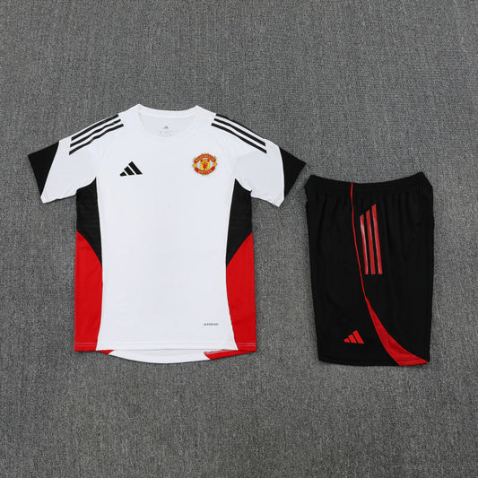 Kit Shirt + Shorts Manchester United Training White/Black 25/26