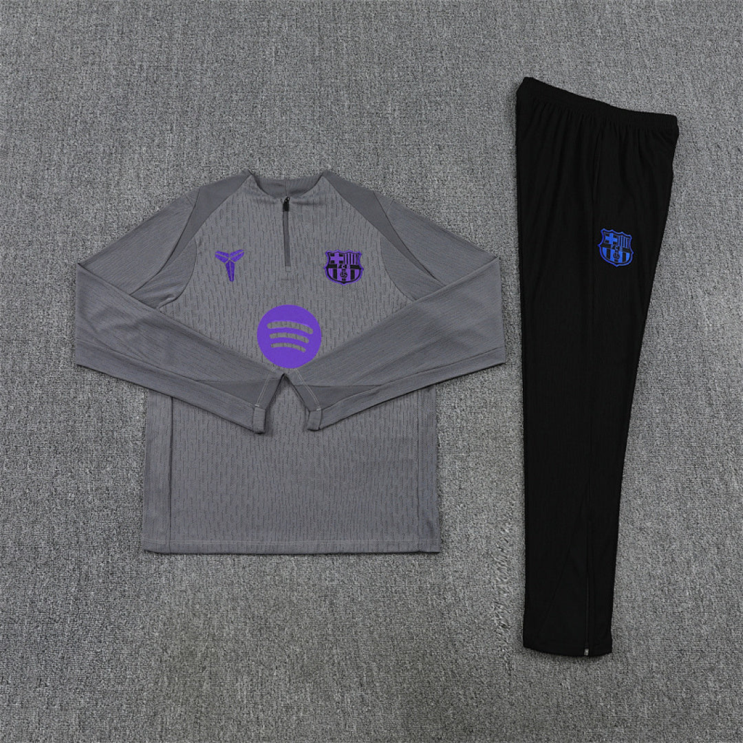 Tracksuit Barcelona x Black Mamba Grey/Black 25/26 - CalcioVivo