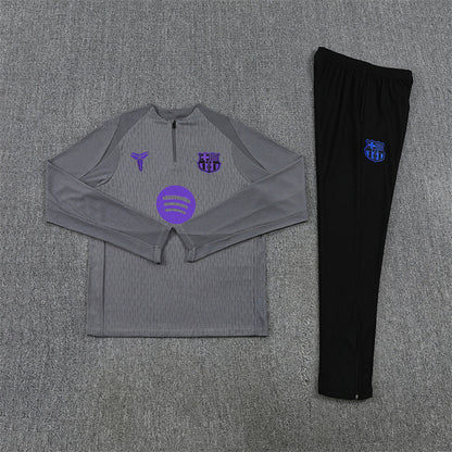 Tracksuit Barcelona x Black Mamba Grey/Black 25/26 - CalcioVivo