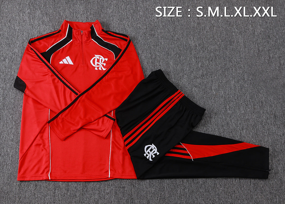 Flamengo Red/Black Tracksuit Half-Zip 25/26