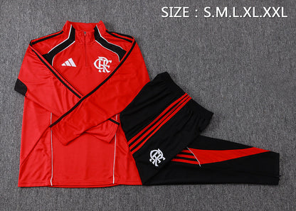 Flamengo Red/Black Tracksuit Half-Zip 25/26