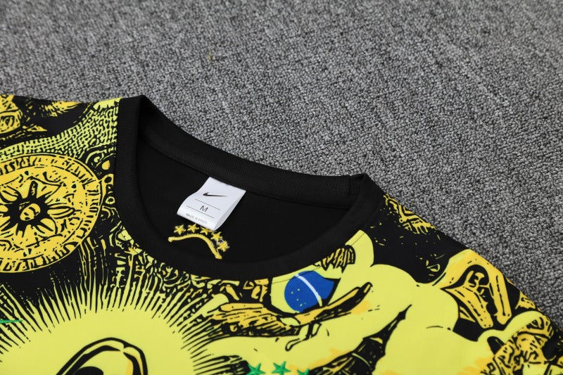 Kit Shirt + Shorts Brazil Christ the Redeemer Yellow Training 25/26