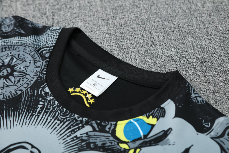 Kit Shirt + Shorts Brazil Christ the Redeemer Gray Training 25/26