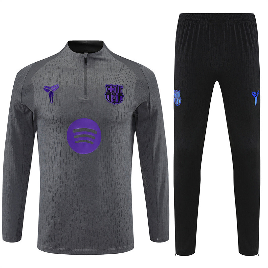 Tracksuit Barcelona x Black Mamba Grey/Black 25/26 - CalcioVivo