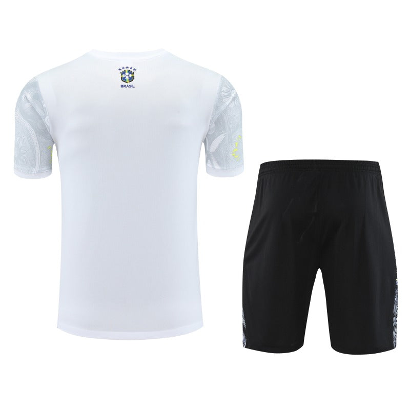 Kit Shirt + Shorts Brazil Christ the Redeemer White Training 25/26