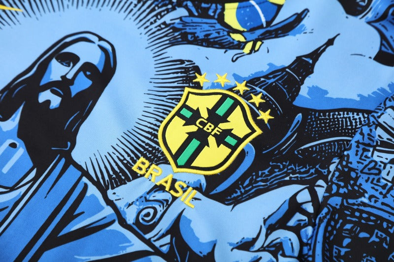 Kit Shirt + Shorts Brazil Christ the Redeemer Blue Training 25/26