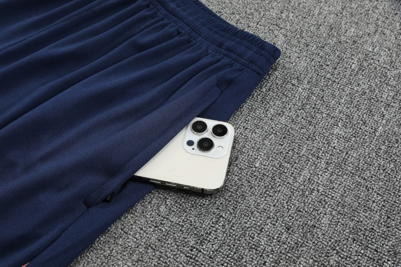 Kit Shirt + Shorts Barcelona Training Beige/Dark Blue 25/26