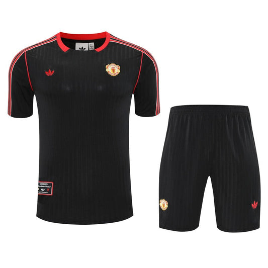 Kit Shirt + Shorts Manchester United Training Black 25/26