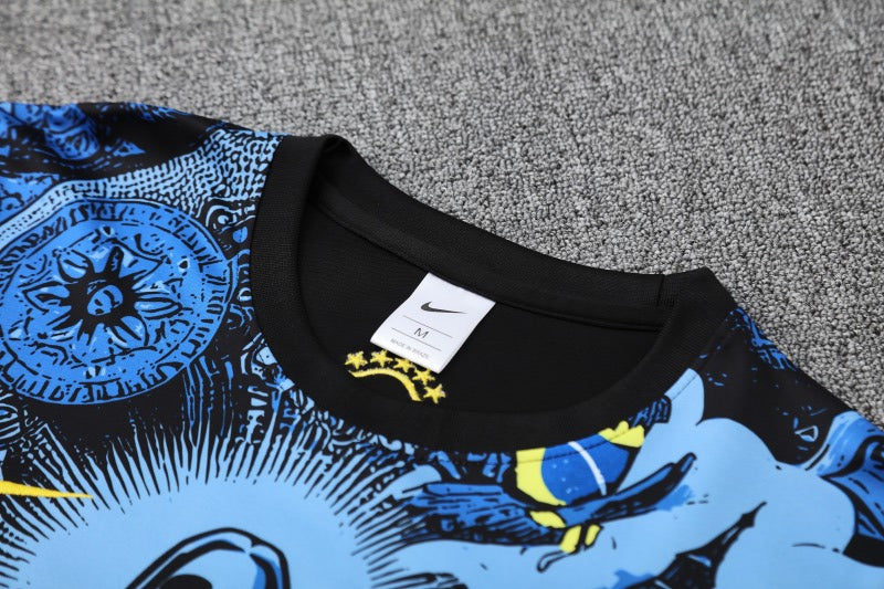 Kit Shirt + Shorts Brazil Christ the Redeemer Blue Training 25/26