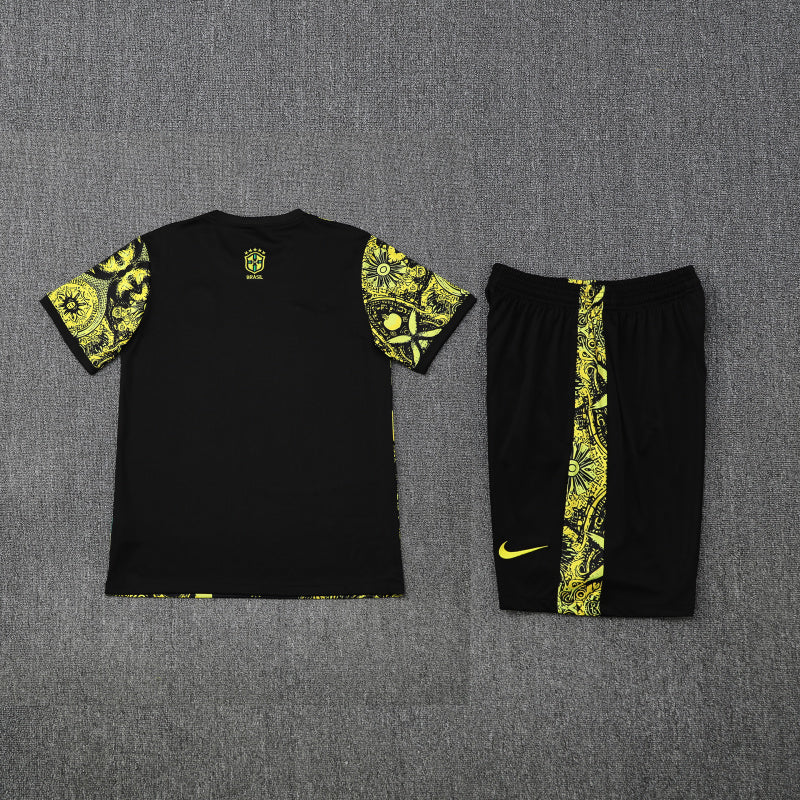 Kit Shirt + Shorts Brazil Christ the Redeemer Yellow Training 25/26