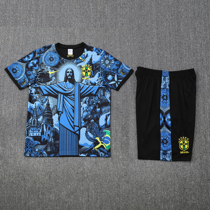 Kit Shirt + Shorts Brazil Christ the Redeemer Blue Training 25/26