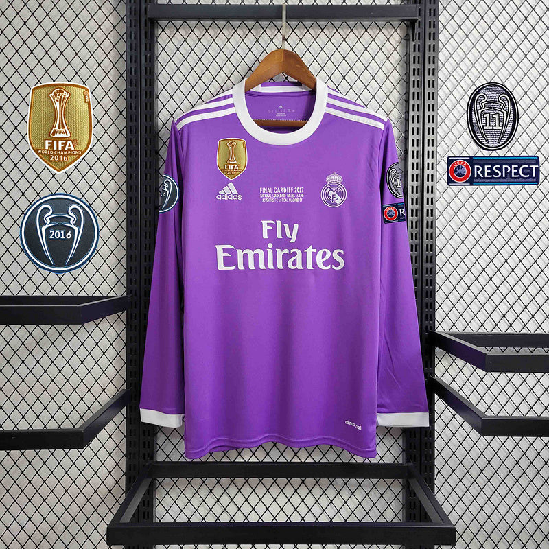 Real Madrid Away Jersey 16/17 Retro Long Sleeve - CalcioVivo