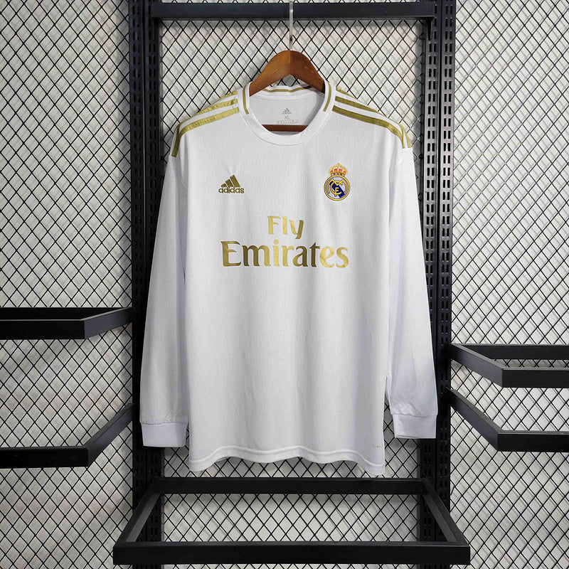 Real Madrid Home Jersey 19/20 Retro Long Sleeve - CalcioVivo