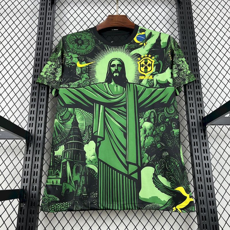 Brazil Christ the Redeemer Special Edition Green Jersey 2025