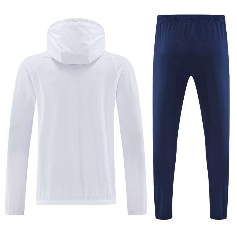 PSG Tech Fleece Hoodie White/Dark Blue