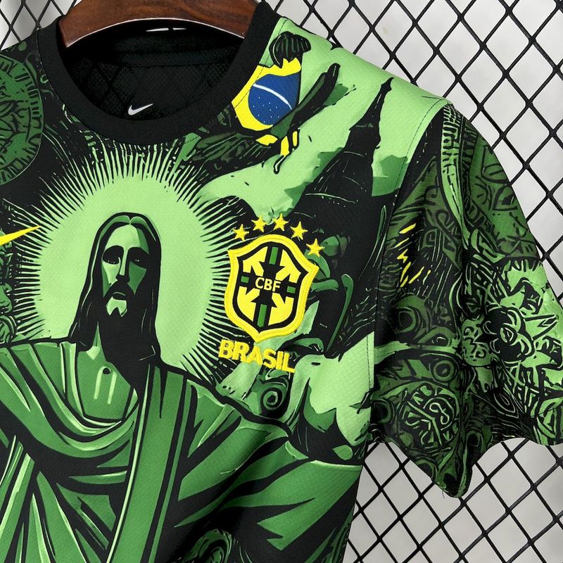 Brazil Christ the Redeemer Special Edition Green Jersey 2025